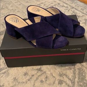 Vince Camuto Suede Slides.  Style: VV-SESSA